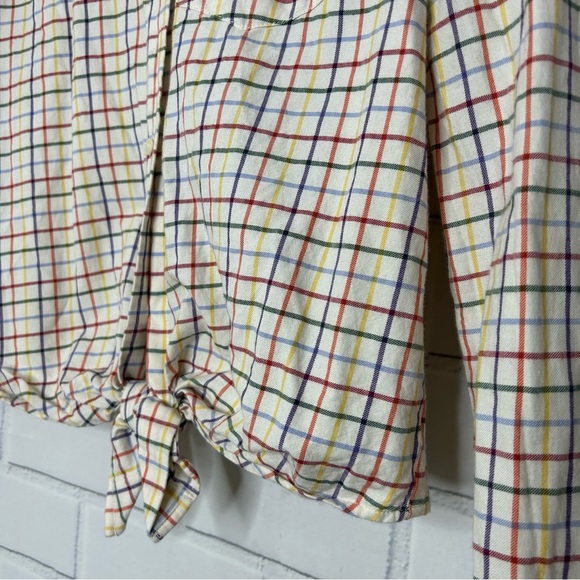 Madewell button down tie front top size small - Picture 3 of 10